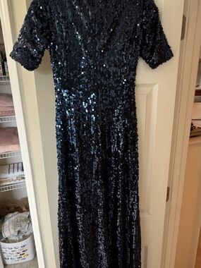 calvin klein long black sequin dress Calvin Klein | Dresses | Calvin Klein Black Sparkle Maxi Dress Party Formal  Evening Gown 2